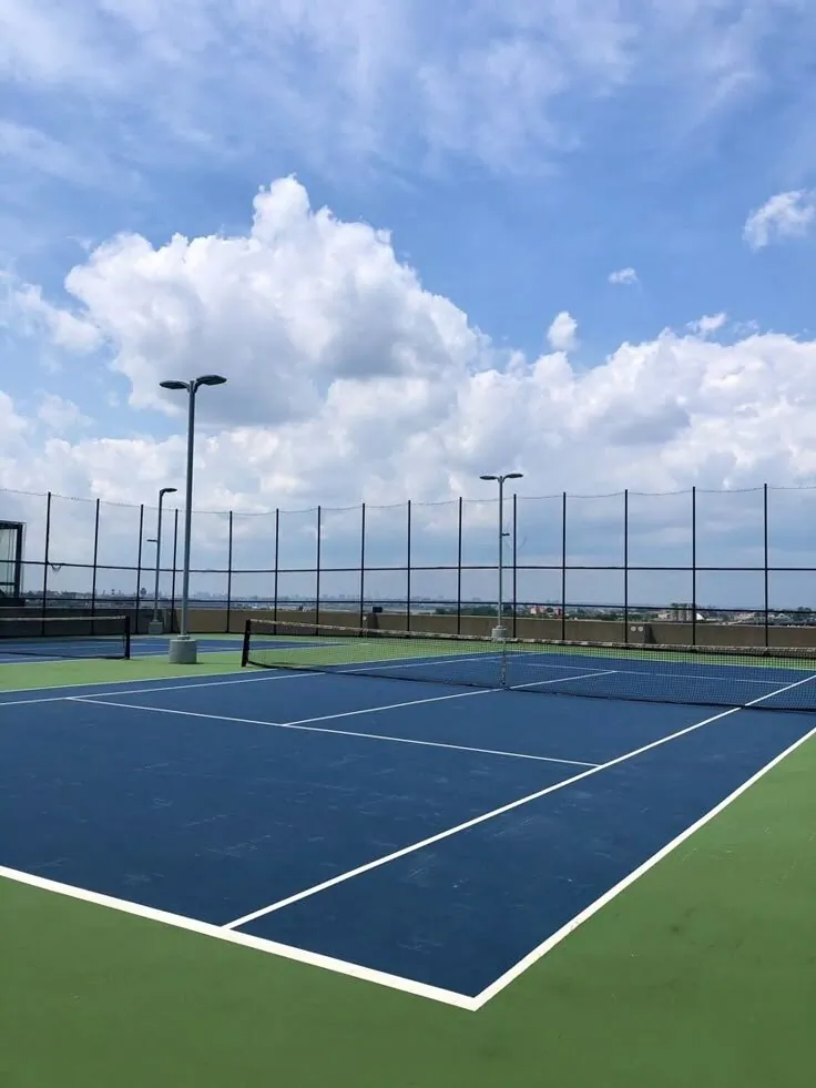 Outdoor pickleball courts at The Social Court
